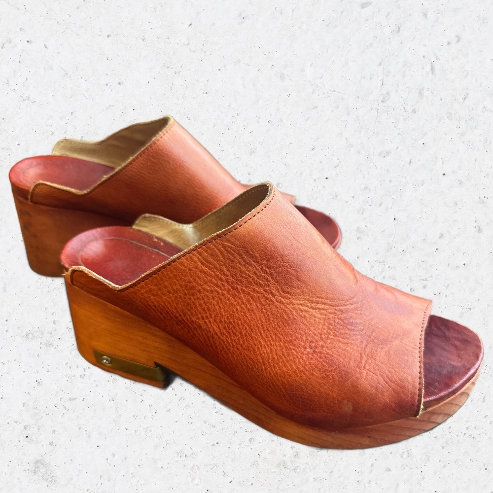 Free People Wooden Clogs size 8